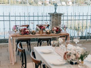 wedding reception table setting