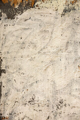 Background texture wall with peeling old paint. Old wooden background with remains of pieces of scraps of old paint on wood. Texture of an old tree, board with paint, vintage background peeling paint