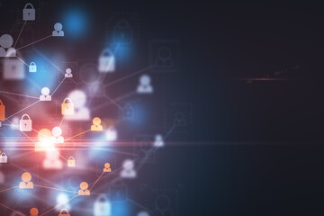 Creative glowing security hud hologram.