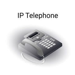 ip telephone isolated on the white background