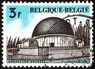 Postage stamp Belgium 1974 planetarium, Brussels