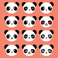 pattern with cartoon panda. for fabric print, textile, gift wrapping paper. colorful vector for kids, flat style