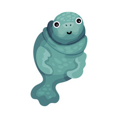 Navy Seal or Fur Seal as Marine Animal Vector Illustration