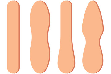 Ice cream wooden stick vector illustration isolated on a white background.