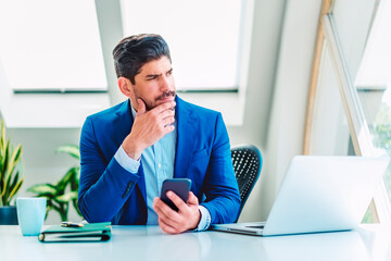 Businessman working in the office