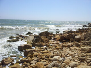 rocks and sea