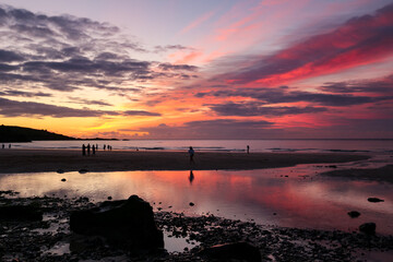 Sunset at Porthmeor Beach