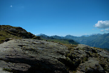 Bergpanorama während der 5 Seen Wanderung auf dem Pizol in der Schweiz 7.8.2020