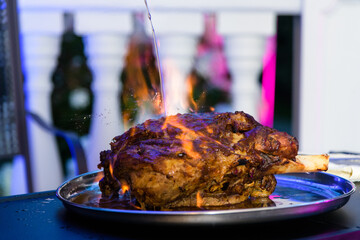 grilled meat on the grill