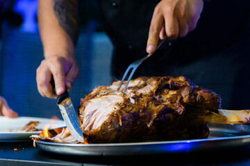 grilled meat on the grill