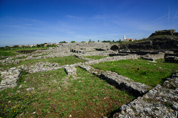 acueducto,Conimbriga, ciudad del Conventus Scallabitanus, provincia romana de Lusitania, cerca de Condeixa-a-Nova, distrito de Coimbra, Portugal, europa