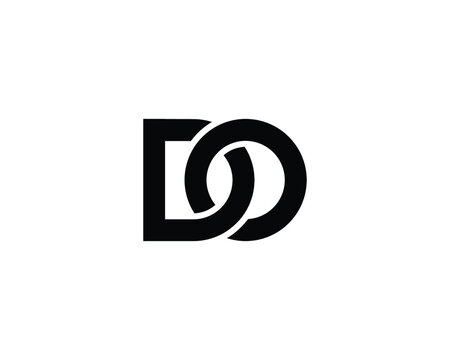 DO OD LETTER LOGO DESIGN VECTOR TEMPLATE.
