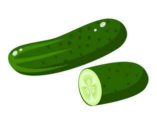 green cucumbers that look fresh to eat