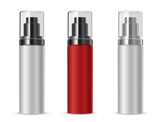 Liquid spray product packaging in several color modes