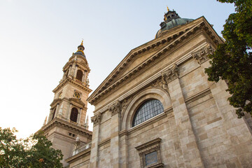 View of St. Stephen's Basilica in Budapest. Hungary