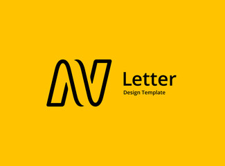 Fototapeta Letter N logo icon design template elements obraz