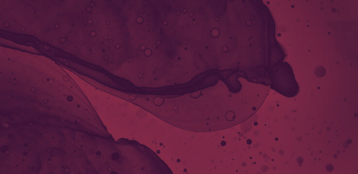 Red Wine Splash. Watercolour Template. Modern 