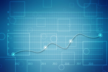 Futuristic raise arrow chart digital transformation abstract technology background. Big data and business growth currency stock and investment economy
