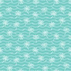 Palm trees. Seamless pattern. Vector illustration.