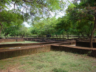 Fototapeta na wymiar Sri Lanka anuradhapura ancient civilization stone artwork and structures