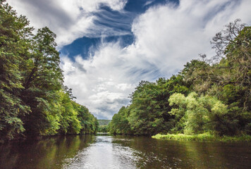 Obraz premium Summer Riverside Moravia Czech Republic