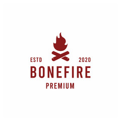 Bonfire premium Vector Logo illustration vintage design