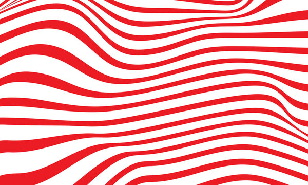 Abstract wave vector background. red and white curved line stripe. modern waves. wavy lines pattern. geometric line stripes. Trendy wavy background. 