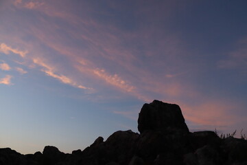 sunset in the mountains