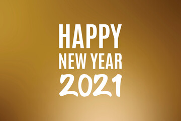 Happy New Year 2021 golden background stock images. 2021 New Year sign on a golden background. Happy New Year 2021 greeting card images