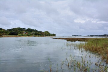 Beautiful seascape on the Pellinec bay in Brittany. France