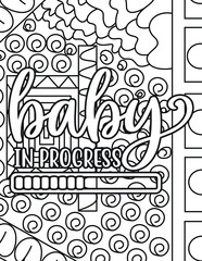 pregnancy coloring book page design.