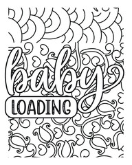 pregnancy coloring book page design.