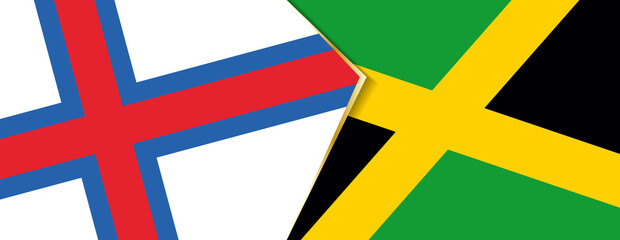 Faroe Islands and Jamaica flags, two vector flags.