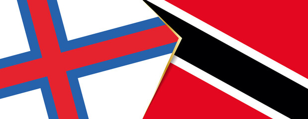 Faroe Islands and Trinidad and Tobago flags, two vector flags.