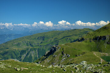 Fototapeta na wymiar Faszinierende Berglandschaften auf dem Pizol in der Schweiz 7.8.2020