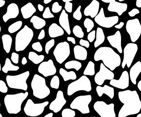 Seamless pattern of giraffe skin on the transparent background. Vector illustration