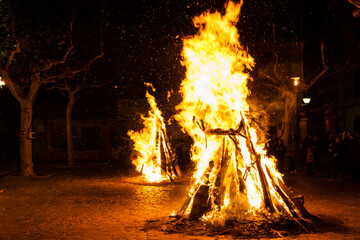 Foguerons, fiestas de Sant Antoni,Sa Pobla,  Mallorca, islas baleares, Spain