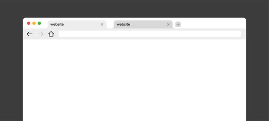 Browser Website Search Internet Vector Tab Template