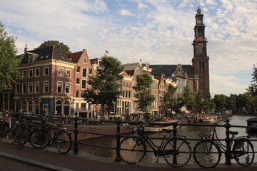 Amsterdam; Prinsengracht mit Westerkerk