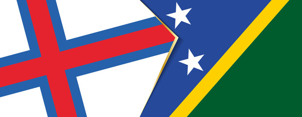 Faroe Islands and Solomon Islands flags, two vector flags.