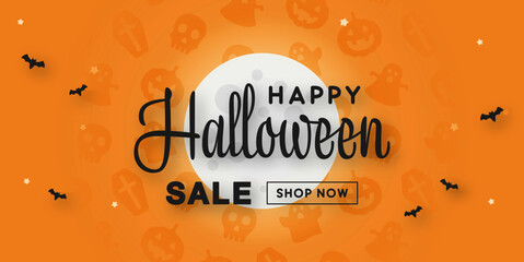 Halloween Sale Promotion Banner Design