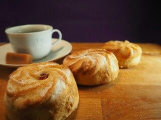 Cookies with coffee on the table