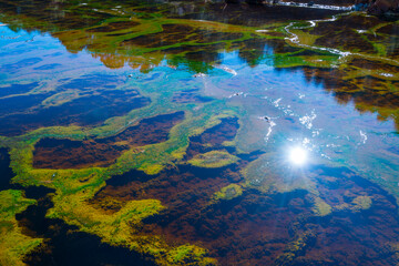 Río Tinto - Red River, Sierra Morena, Gulf of Cádiz, Huelva, Andalucia, Spain, Europe
