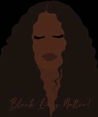 black woman with written phrase about racism