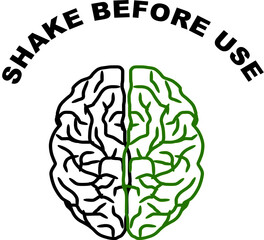 brain-shake before use-vector