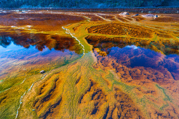 Río Tinto - Red River, Sierra Morena, Gulf of Cádiz, Huelva, Andalucia, Spain, Europe