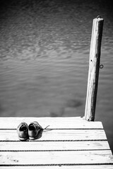 shoes on a pier