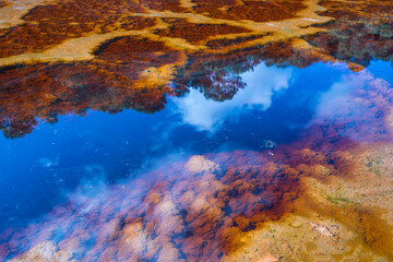Río Tinto - Red River, Sierra Morena, Gulf of Cádiz, Huelva, Andalucia, Spain, Europe
