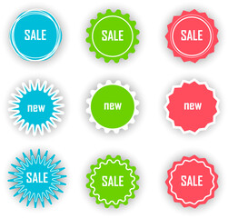 set of sale stickers