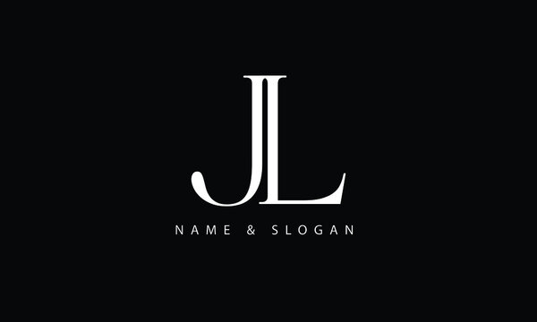 JL, LJ, J, L abstract letters logo monogram